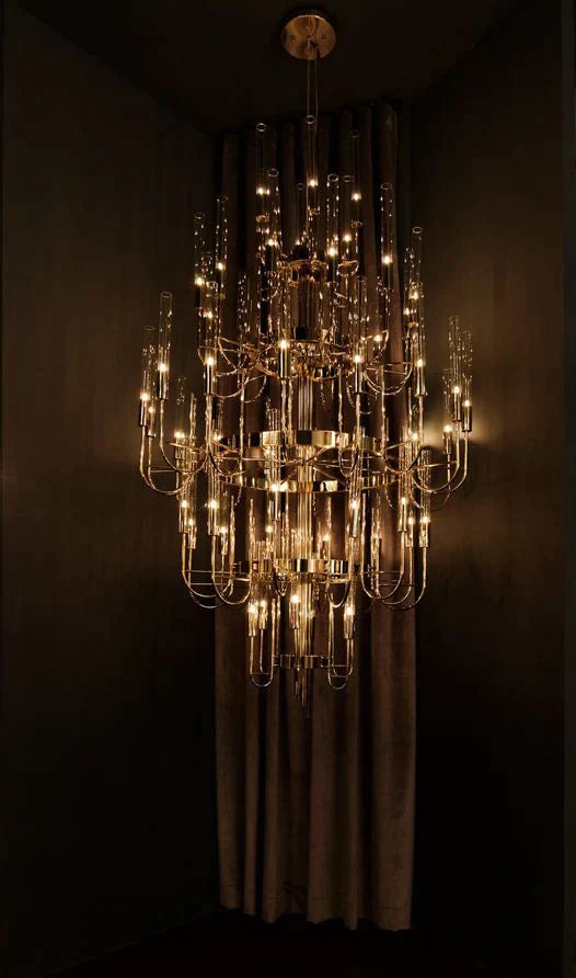 Luxury 5-Tier Crystal Rods Luxury Gala Chandelier-Momo Lighting