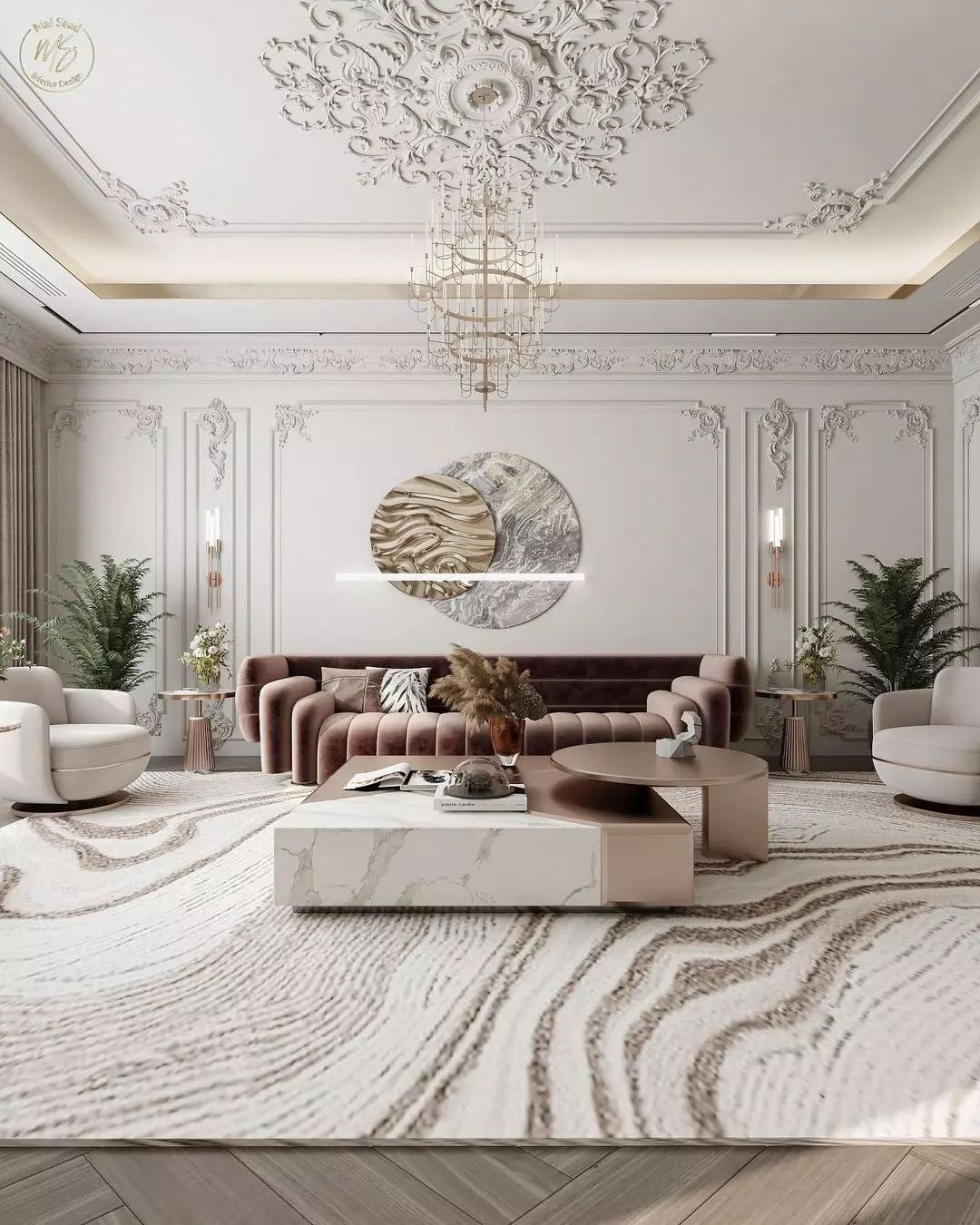 Luxury 5-Tier Crystal Rods Luxury Gala Chandelier-Momo Lighting