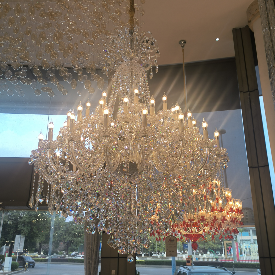 Luxury Classic Clear Crystal Chandelier for Foyer/Staircase/Entryway/Hallway-Momo Lighting