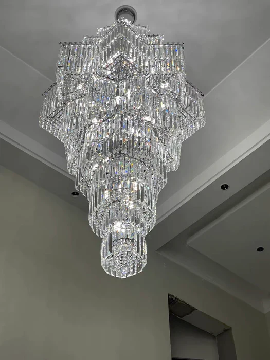 Luxury Extra Large Plaza Multi-Tier Crystal Chandelier For Hotel Hall / 2 Story Foyer / High Ceiling Living Room-Momo Lighting