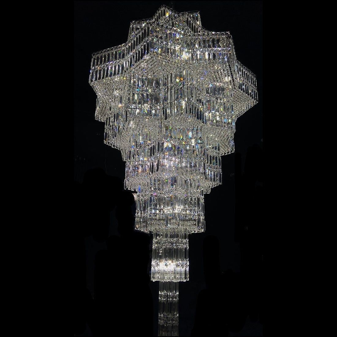 Luxury Extra Large Plaza Multi-Tier Crystal Chandelier For Hotel Hall / 2 Story Foyer / High Ceiling Living Room-Momo Lighting