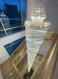 Luxury Extra Long Crystal Chandelier for Villa/Staircase/Foyer-Momo Lighting