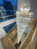 Luxury Extra Long Crystal Chandelier for Villa/Staircase/Foyer-Momo Lighting