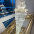 Luxury Extra Long Crystal Chandelier for Villa/Staircase/Foyer-Momo Lighting