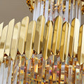 Luxury Gold Trimmed Long Crystal Chandelier Foyer Staircase Extra Large Ceiling Light Fixture-Momo Lighting