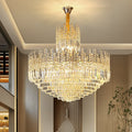 Luxury Hotel Hallway Ceiling Lighting Fixture Large Round Crystal Chandelier For Foyer Living Room Staircase-Momo Lighting