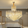 Luxury Hotel Hallway Ceiling Lighting Fixture Large Round Crystal Chandelier For Foyer Living Room Staircase-Momo Lighting