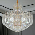 Luxury Hotel Hallway Ceiling Lighting Fixture Large Round Crystal Chandelier For Foyer Living Room Staircase-Momo Lighting