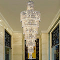 Luxury Large Crystal Chandelier For Hight Ceiling Living Room Long Staircase Light Fixture-Momo Lighting
