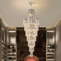 Luxury Large Crystal Chandelier For Hight Ceiling Living Room Long Staircase Light Fixture-Momo Lighting
