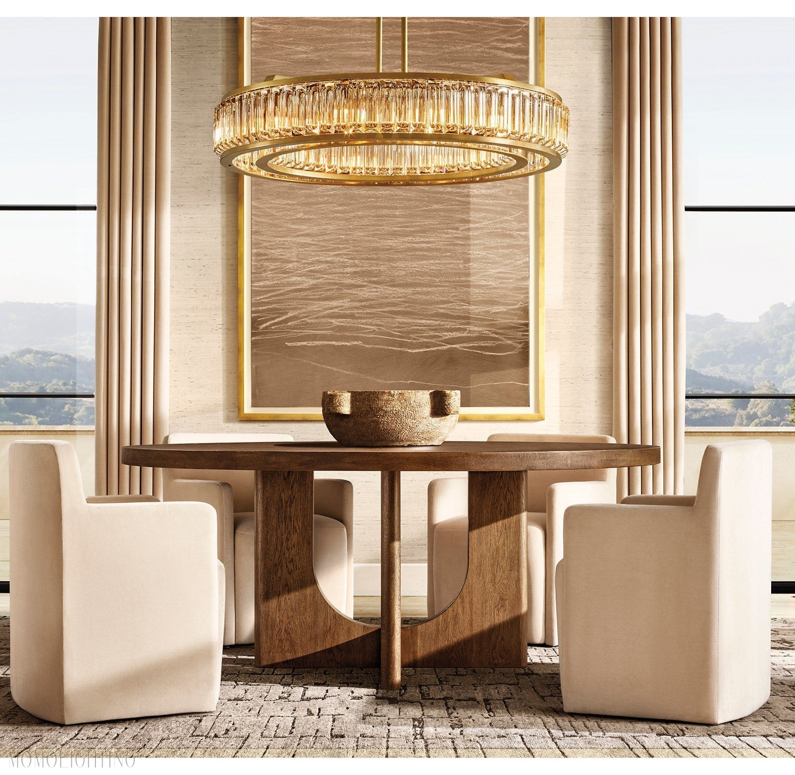 MAURIER ROUND CHANDELIER 36"-Momo Lighting