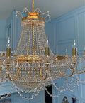 Machine Large Chrome Gold Crystal Chandelier Light Fixtures-Momo Lighting