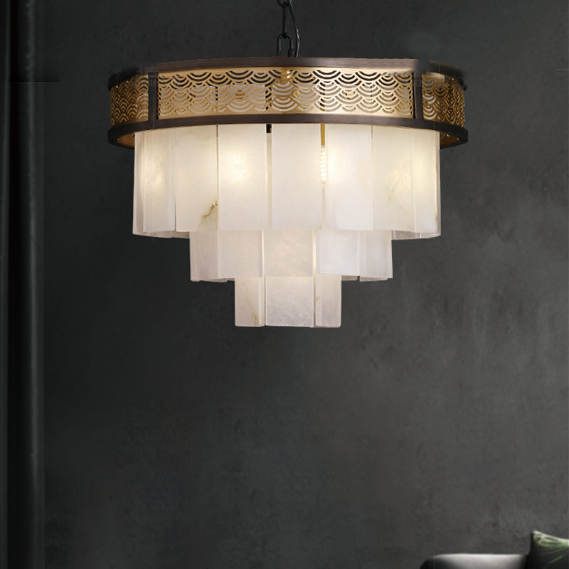 Marble Lorry Multi-layer Classic Chandelier-Momo Lighting