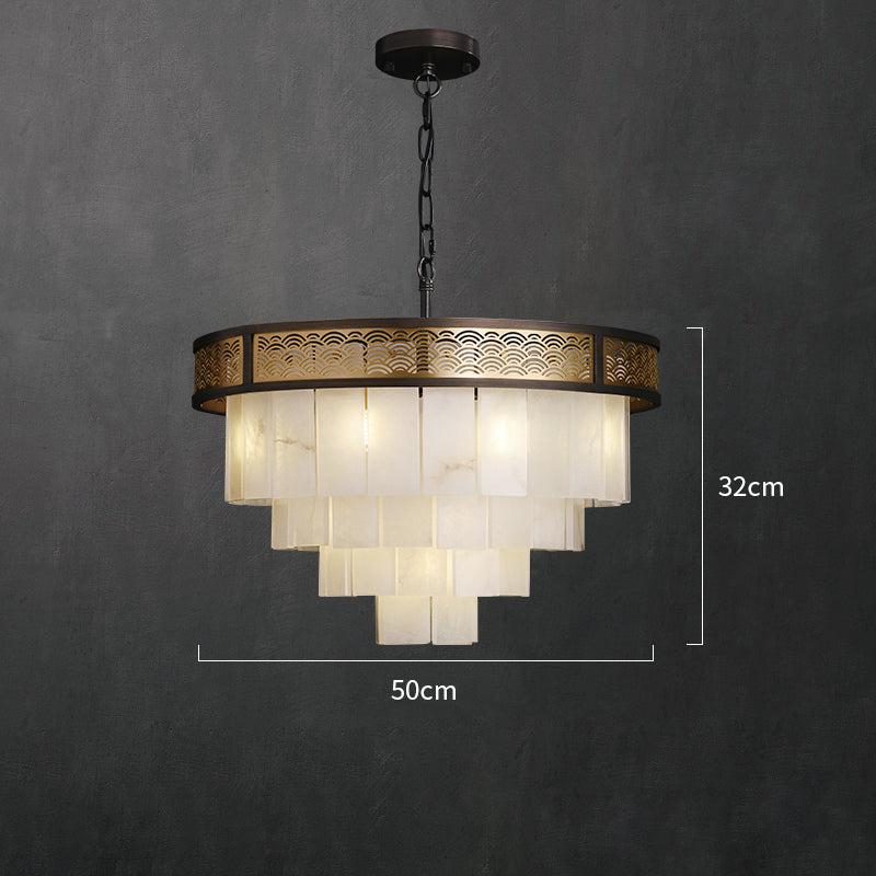 Marble Lorry Multi-layer Classic Chandelier-Momo Lighting