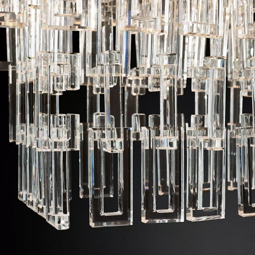 Marigan K9 Crystal Rectangular Chandelier 60"-Momo Lighting