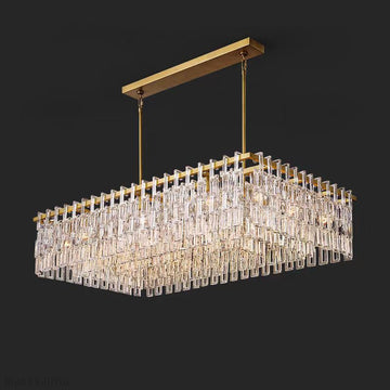 Marigan K9 Crystal Rectangular Chandelier 60"-Momo Lighting