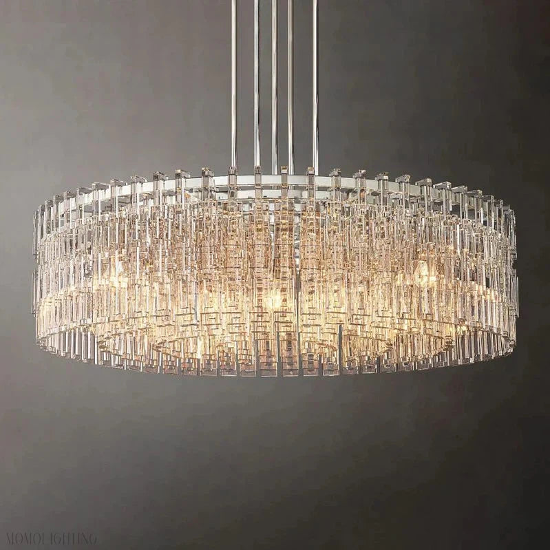 Marigan K9 Crystal Round Chandelier 48"-Momo Lighting