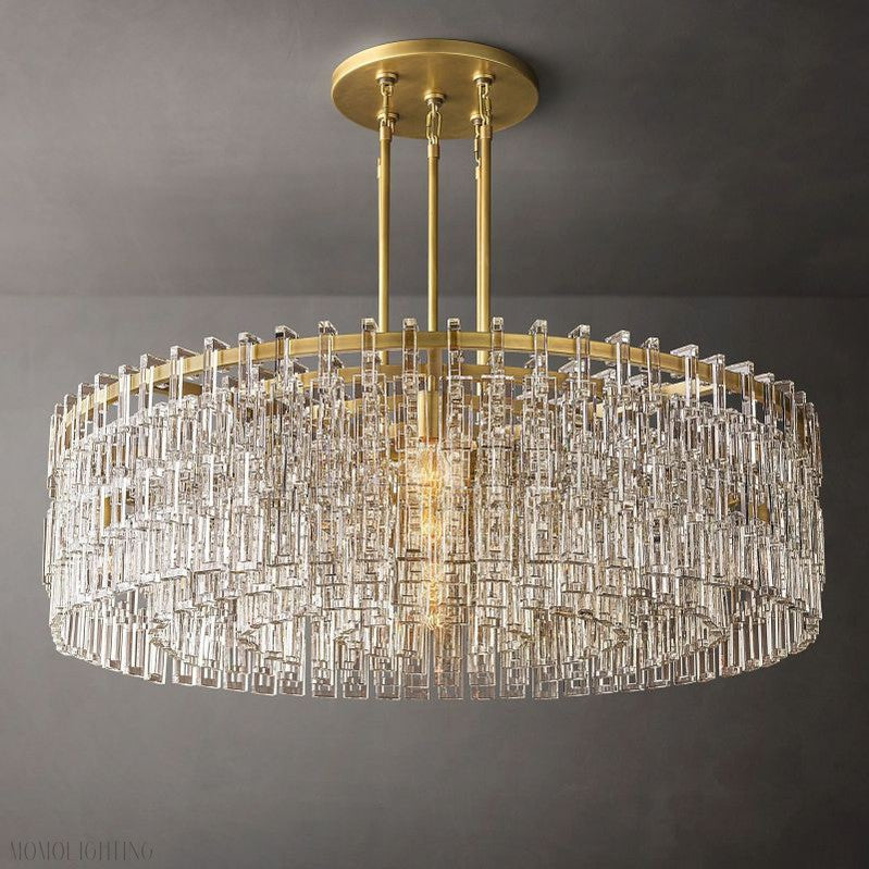 Marigan K9 Crystal Round Chandelier 48"-Momo Lighting
