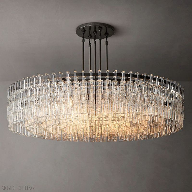 Marigan K9 Crystal Round Chandelier 60"-Momo Lighting