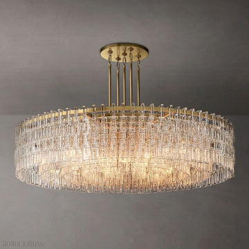 Marigan K9 Crystal Round Chandelier 60"-Momo Lighting