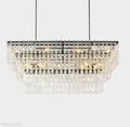 Marigan Tier K9 Crystal Rectangle Chandelier-Momo Lighting