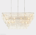 Marigan Tier K9 Crystal Rectangle Chandelier-Momo Lighting
