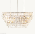Marigan Tier K9 Crystal Rectangle Chandelier-Momo Lighting