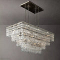 Marigan Tier K9 Crystal Rectangle Chandelier-Momo Lighting