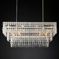 Marigan Tier K9 Crystal Rectangle Chandelier-Momo Lighting