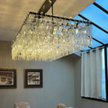Marigan Tier K9 Crystal Rectangle Chandelier-Momo Lighting