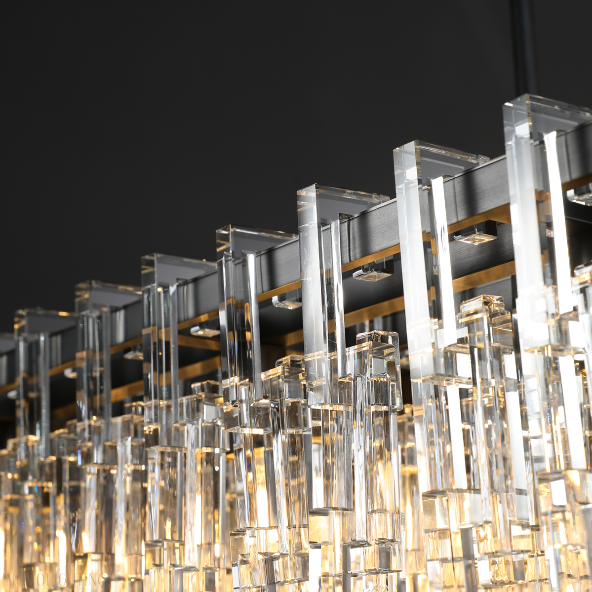 Marigan Tier K9 Crystal Rectangle Chandelier-Momo Lighting