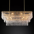 Marigan Tier K9 Crystal Rectangle Chandelier-Momo Lighting