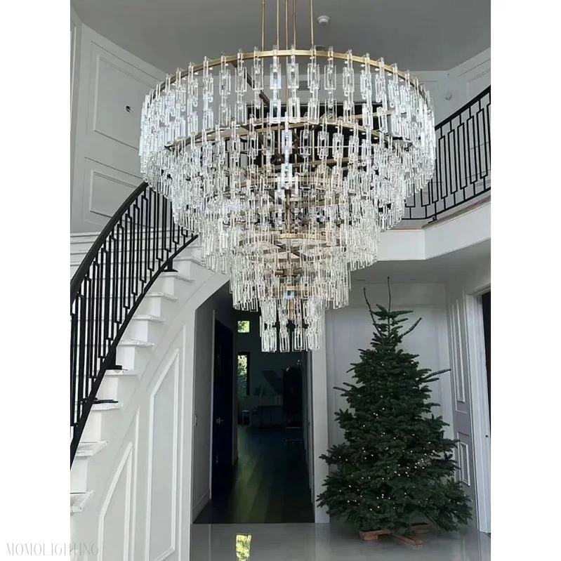 Marigan Tier K9 Crystal Round Chandelier-Momo Lighting