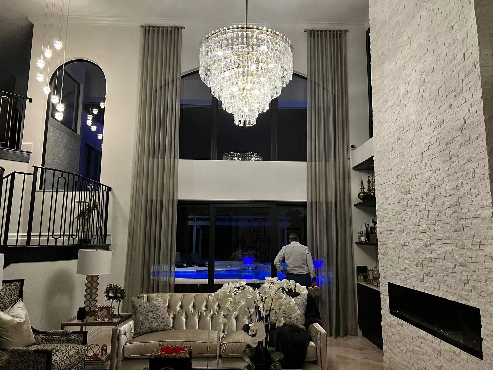 Marigan Tier K9 Crystal Round Chandelier(customize 32”）-Momo Lighting