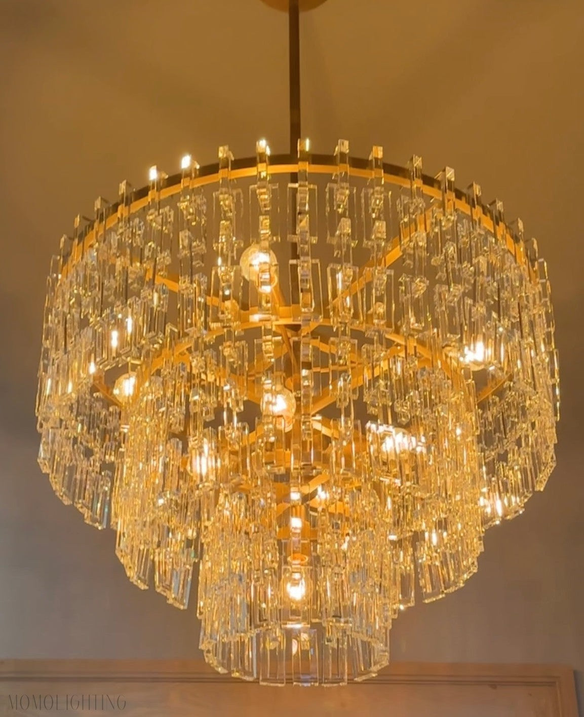 Marigan Tier K9 Crystal Round Chandelier(customize 32”）-Momo Lighting