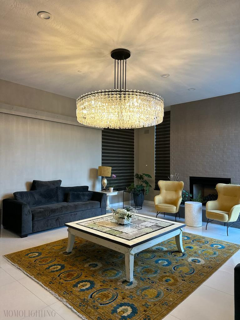 Marigan Tier K9 Crystal Round Chandelier(customize 32”）-Momo Lighting