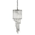 Marino Modern Glass Chandelier - Nickel-Momo Lighting