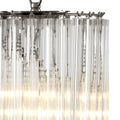 Marino Modern Glass Chandelier - Nickel-Momo Lighting