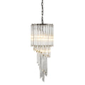 Marino Modern Glass Chandelier - Nickel-Momo Lighting
