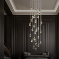 Masonry Faceted Crystal Prisms Chandelier