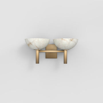 Melange 2 Lights Alabaster Wall Sconce,Indoor Hallway Wall Lamp