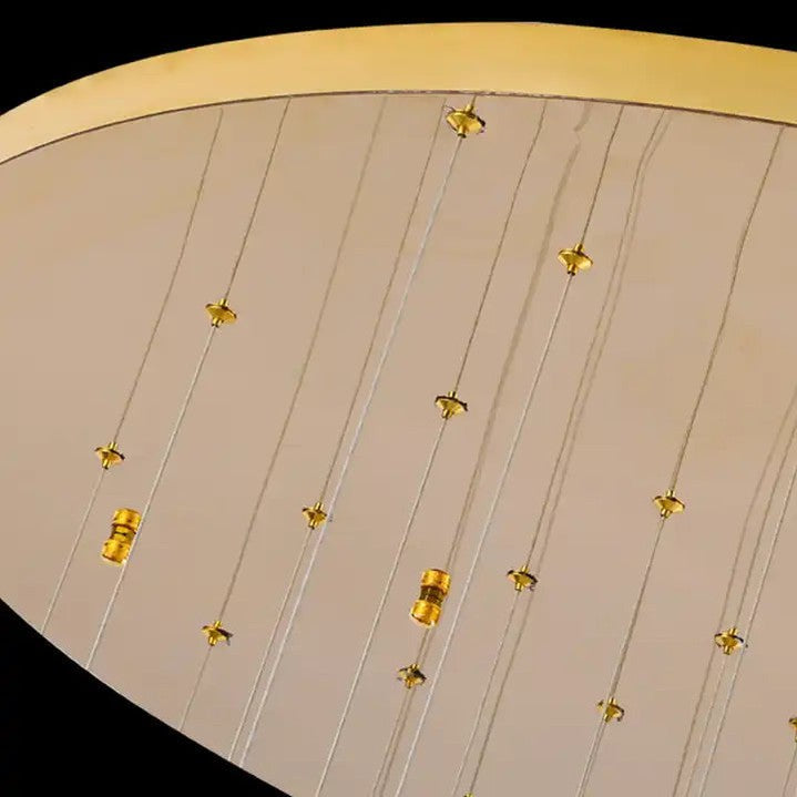 Melanie Crystal Ring Foyer & Staircase Chandelier-Momo Lighting