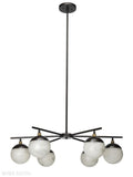 Metro Alabaster 6 Light Chandelier-Momo Lighting
