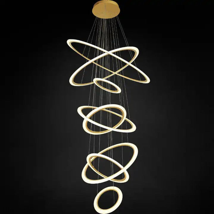 Mia Foyer & Staircase Ring Chandelier-Momo Lighting