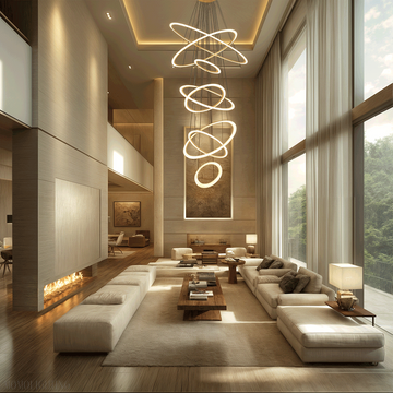 Mia Foyer & Staircase Ring Chandelier-Momo Lighting