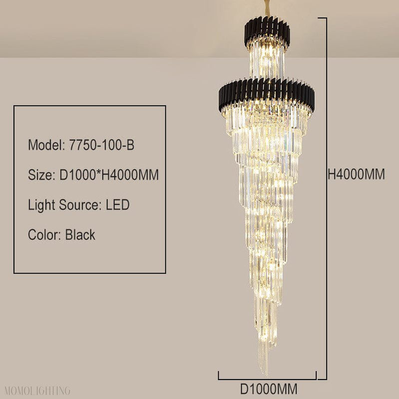 Mocard Foyer & Staircase Crystal Chandelier-Momo Lighting