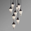 Modern Alabaster Cone Cluster Chandelier-Momo Lighting