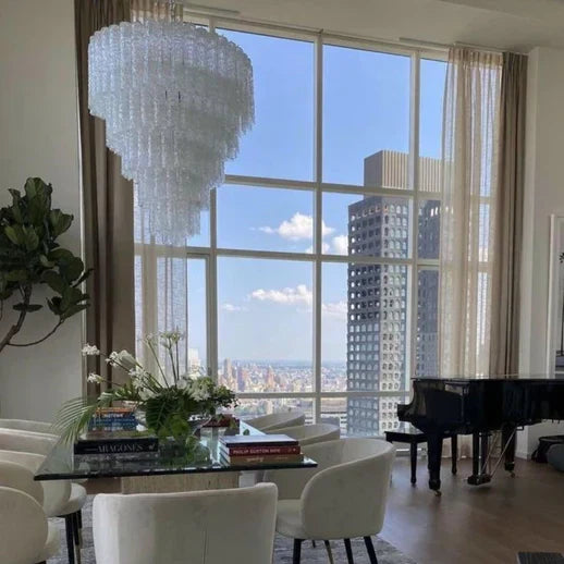 Modern Art Design 3/4/5/7-Tier Hand-blown Glass Tiered Chandelier-Momo Lighting