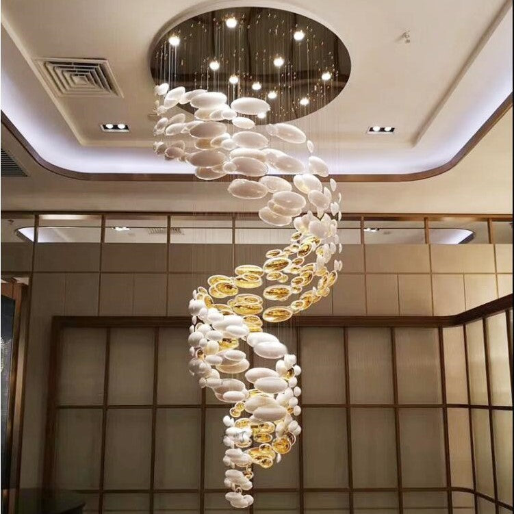 Modern Artistic Unique Golden Dragon Egg Chandelier for Staircase/ Sales Center/ Hotel-Momo Lighting