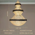 Modern Black Iron Crystal Chandelier For Foyer Staircase Luxurious Design Ceiling Light Fixture-Momo Lighting
